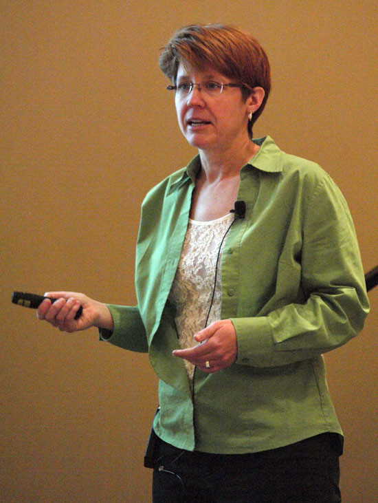 Leigh White During Her Presentation