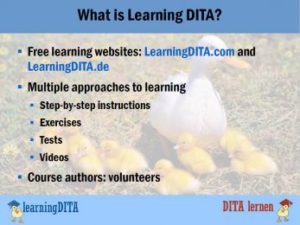 Slide from the DITA Learning Presentation