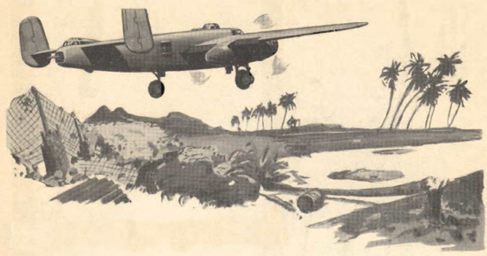 B-25 Landing on a Short Field Illustration